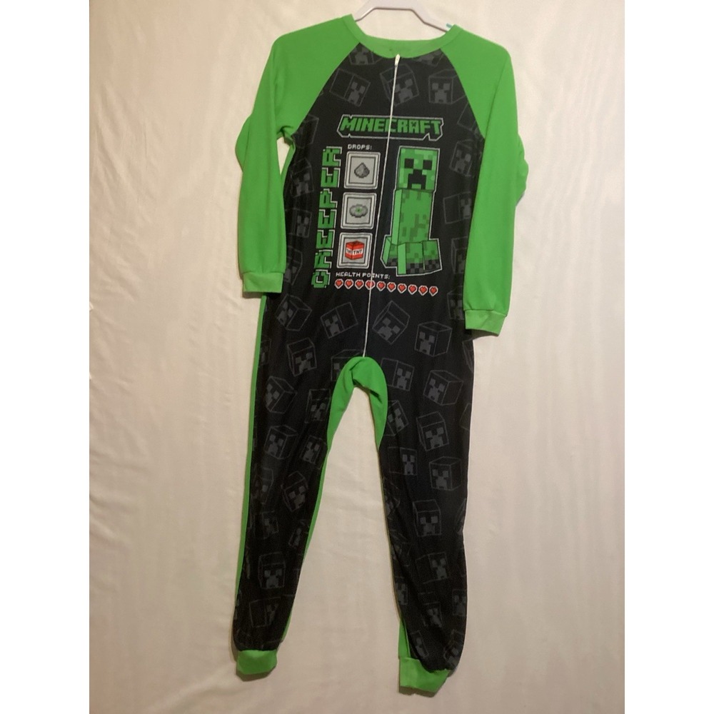 Minecraft Long Sleeve one piece Sleepwear Size 10/12Pajamas Child